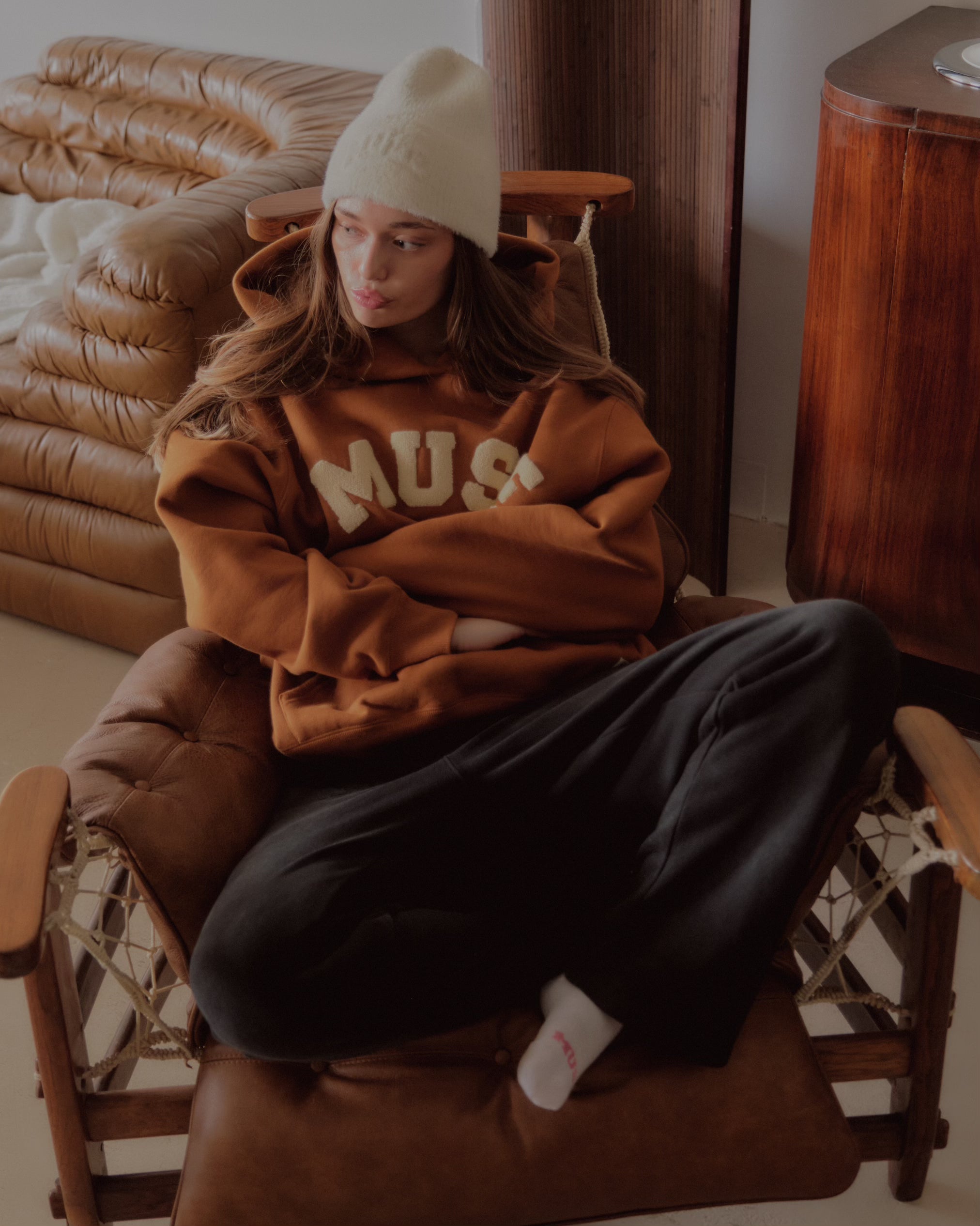 Heavyweight Chenille Hoodie - Caramel Drizzle