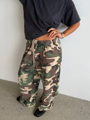 French Terry Joggers - Woodland Camo