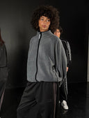 Polar Fleece Zip Up - Charcoal
