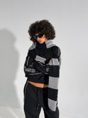 Knit Scarf - Heather/Black