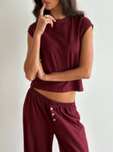 Soft Cotton Mini Tee - Cabernet
