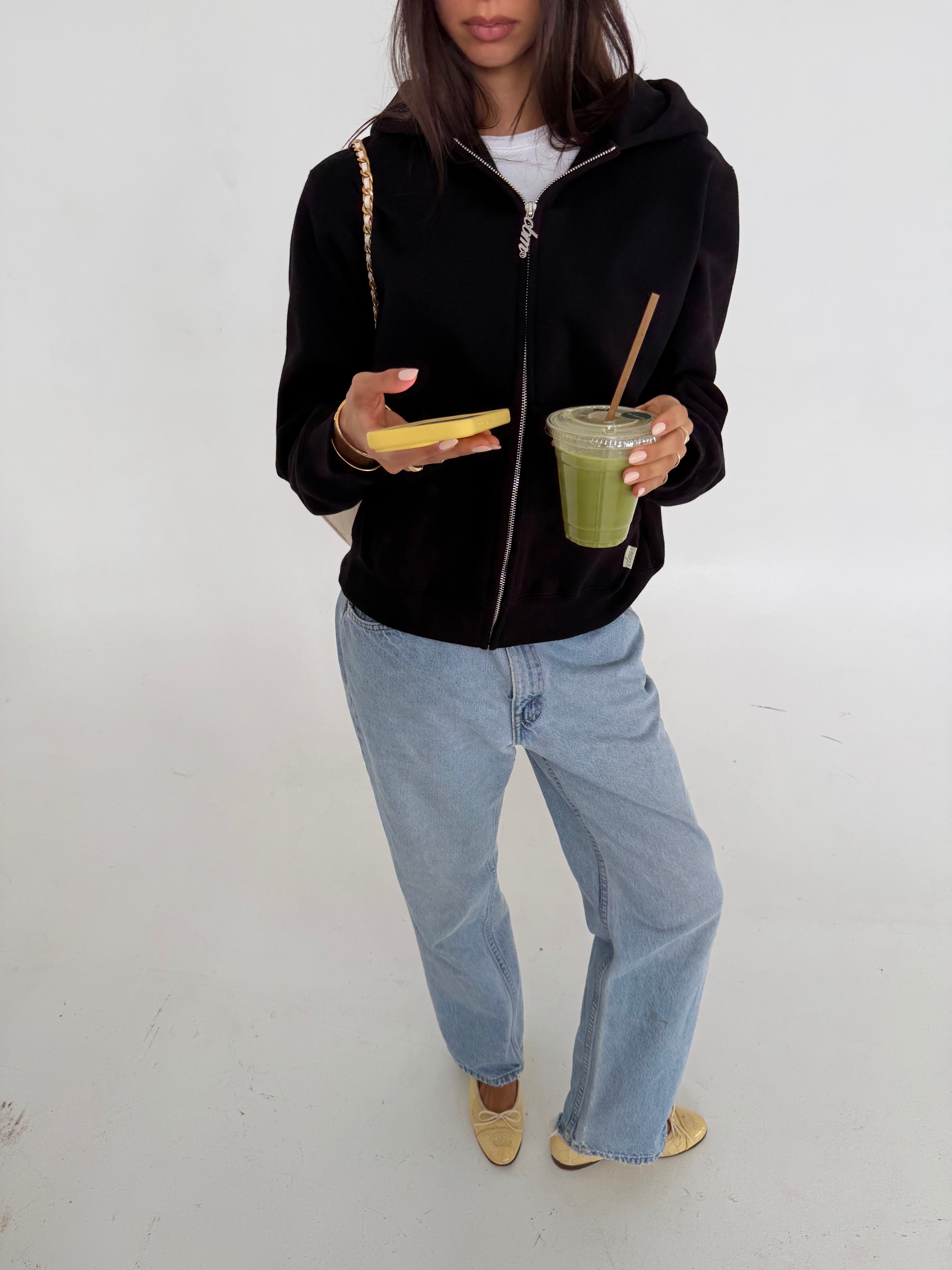 Heavyweight Zip Up - Black