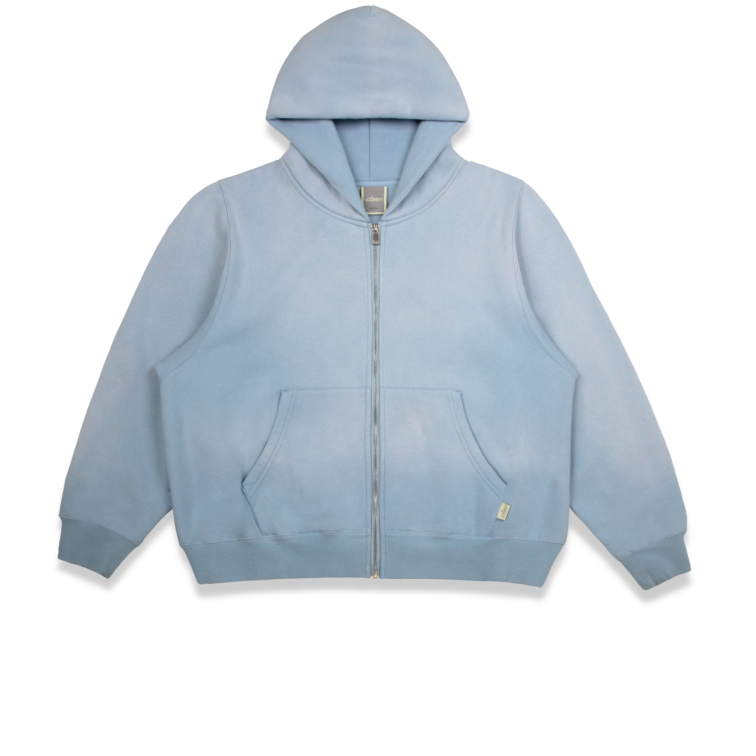 Heavyweight Zip Up - Lavaggio blu tenue