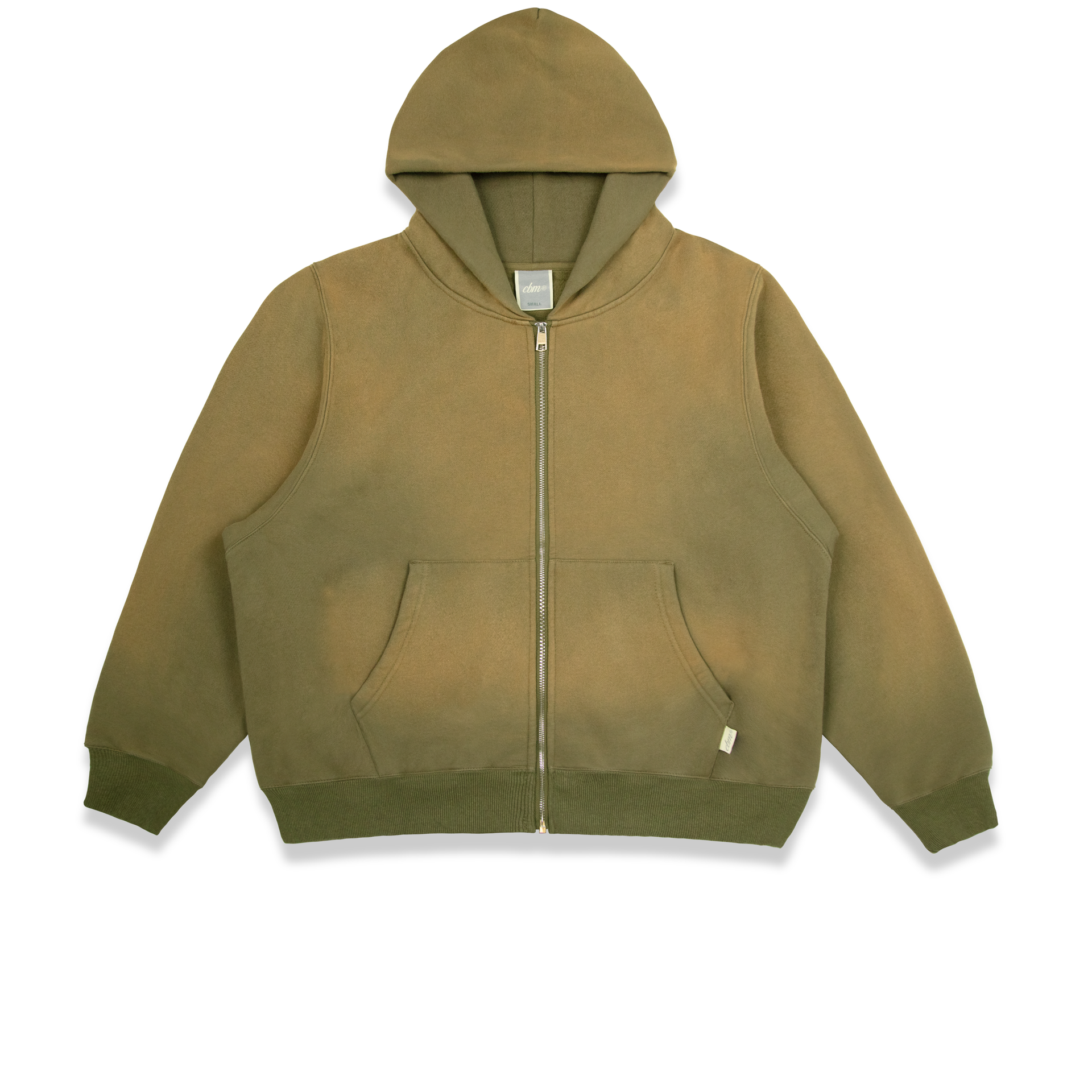 【emostanceclub】Washed Vienna Horse Patch Zip Hoodie Khaki EMOSTANCE CLUB VIENNA HORSE PATCH ZIP HOODIE (30% OFF) - PNG