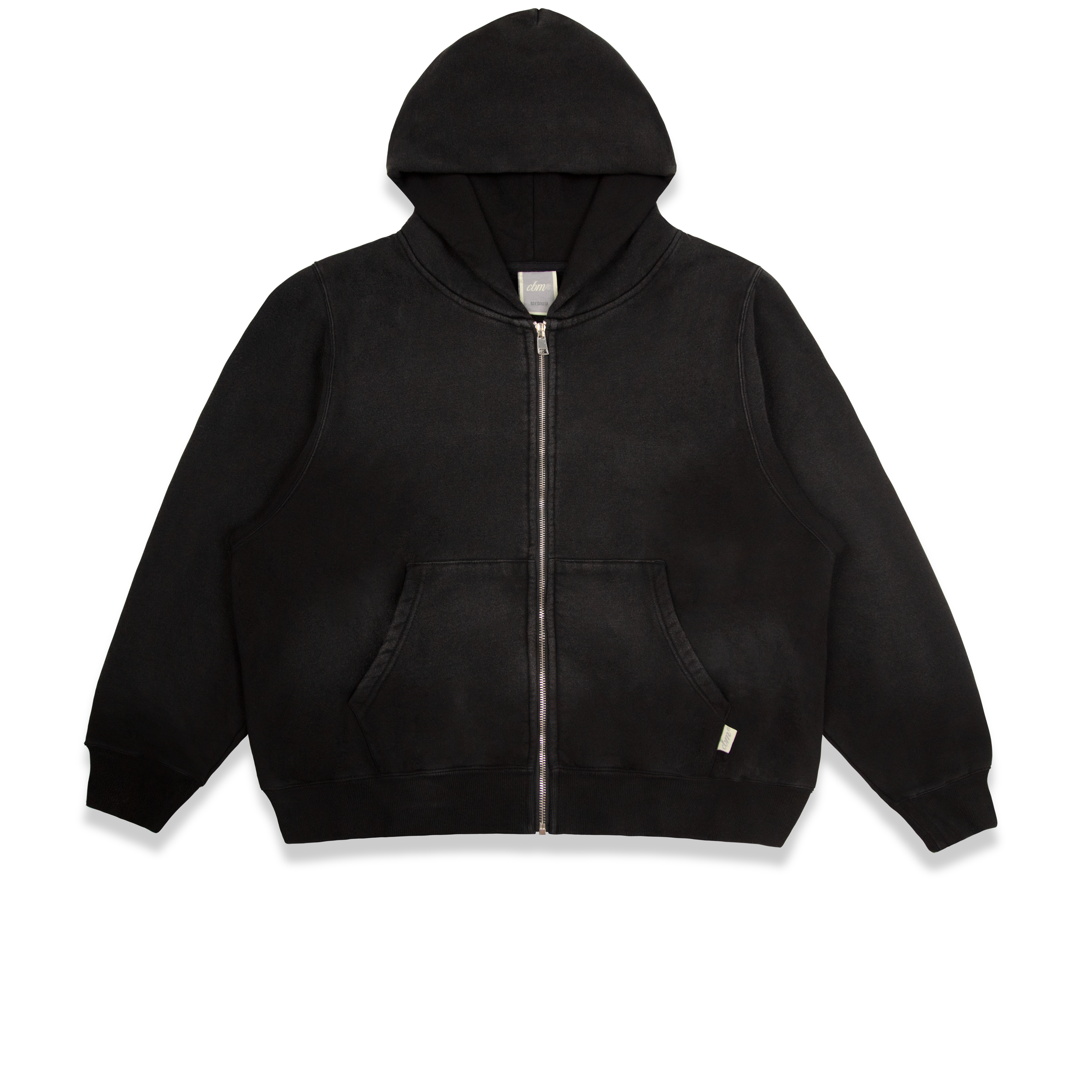 Zip Up pesante - Lavaggio nero