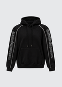 French Terry Piping Hoodie - Black