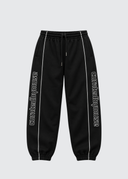 French Terry Piping Joggers - Black