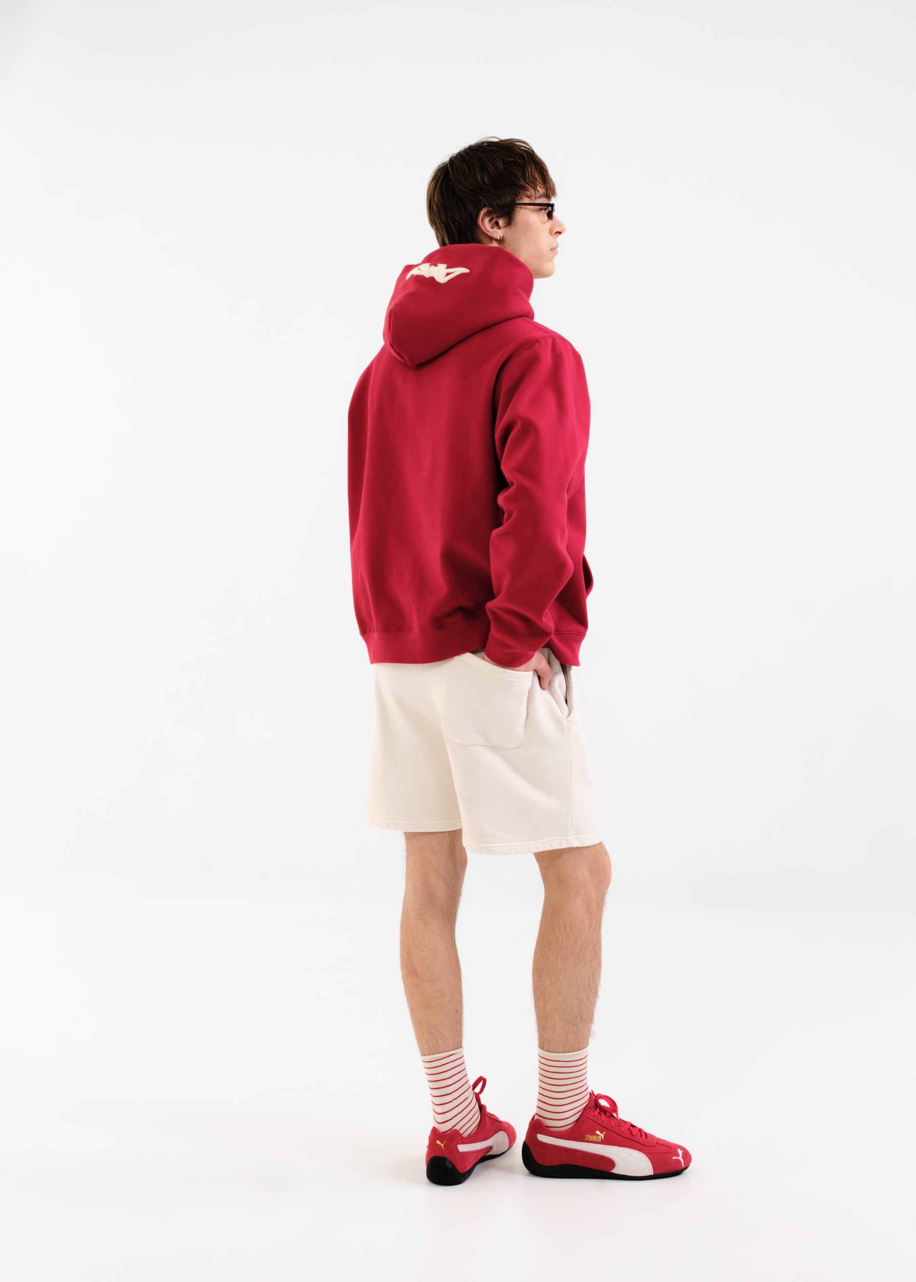 Heavyweight Chenille Hoodie - Ivy Red