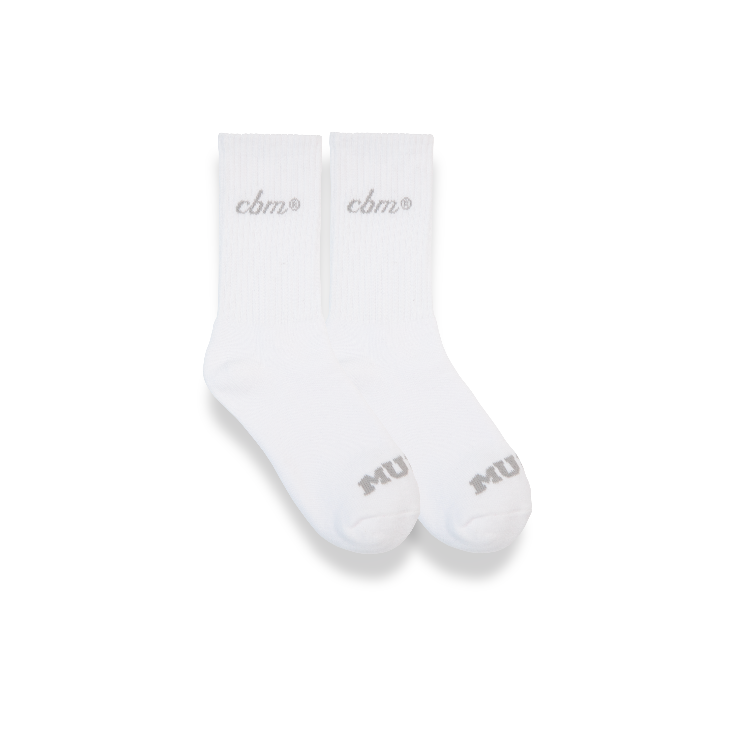 Crew socks 6" - White/Grey