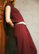 Soft Cotton Pants - Cabernet