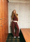 Soft Cotton Pants - Cabernet