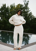 French Terry Hoodie - Bone