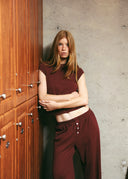 Soft Cotton Pants - Cabernet