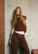 Soft Cotton Pants - Cabernet
