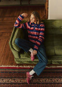 Polo Striped Wool Knit - Pink Swirl