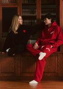 Heavyweight Chenille Zip Up - Cherry