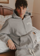 Heavyweight Chenille Zip Up - Dove