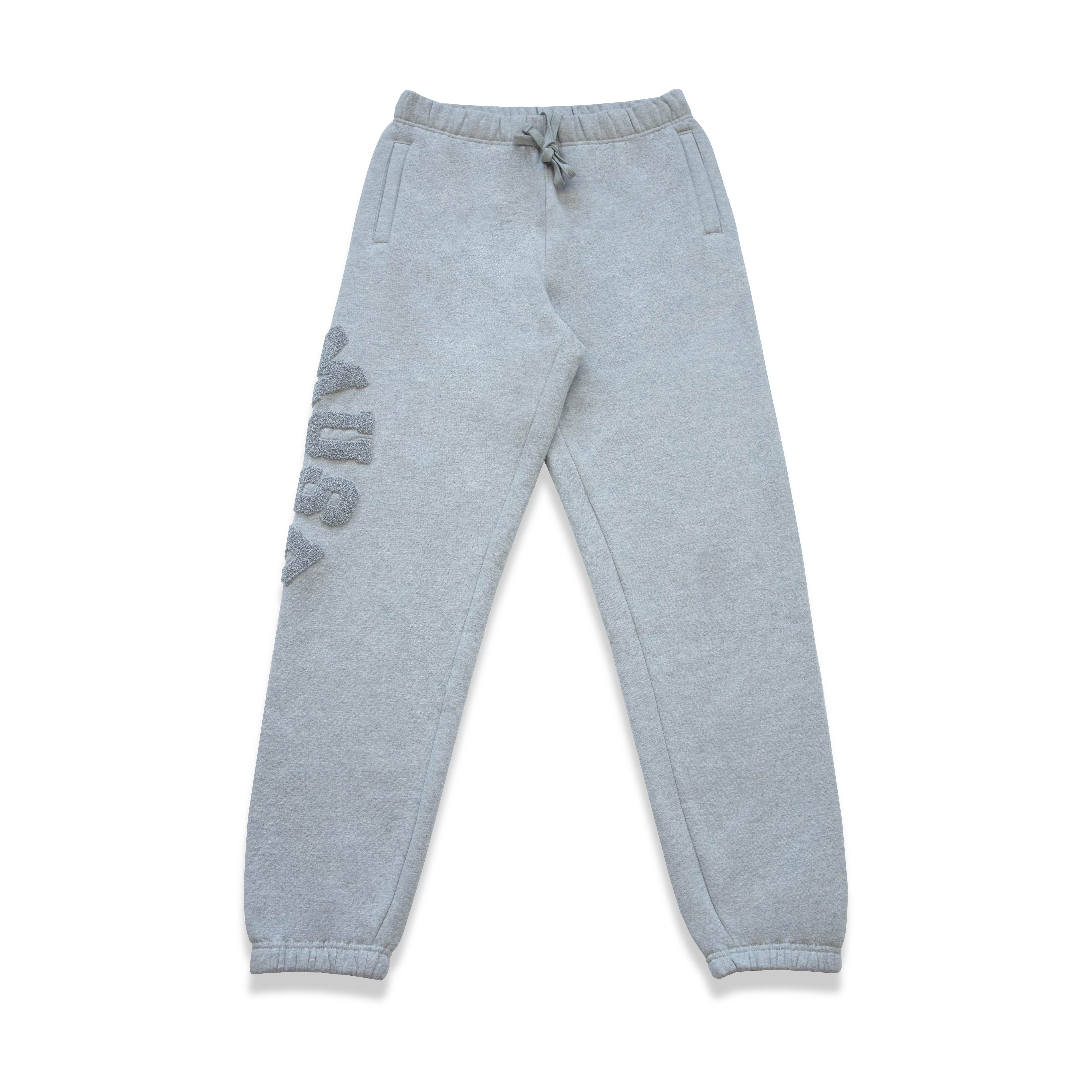 Pantalon de jogging en chenille épaisse - Gris chiné