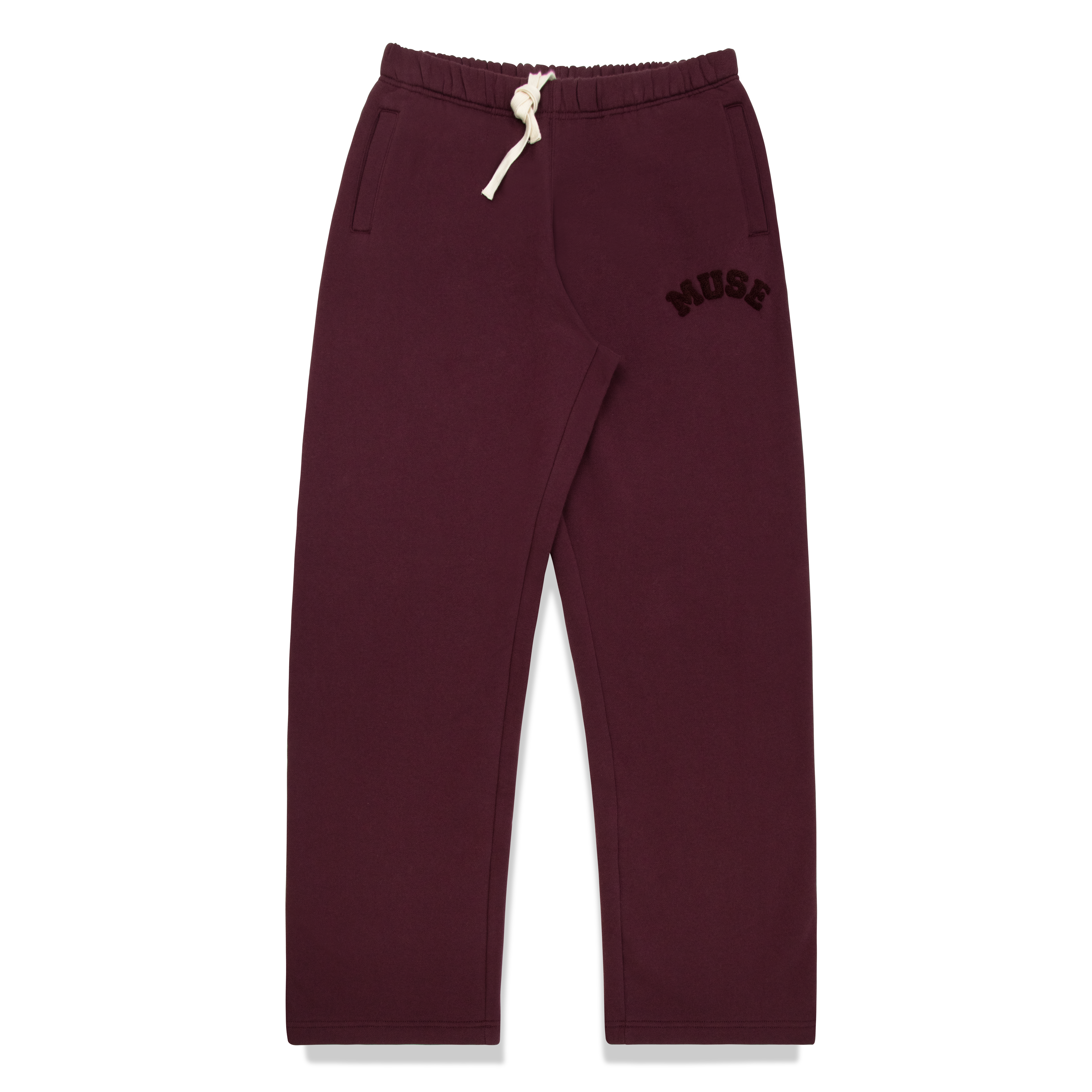 Heavyweight Chenille Straight Joggers - Plum